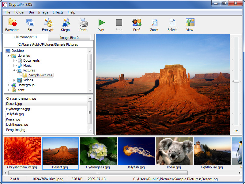 CryptaPix - Image file management and encryption program