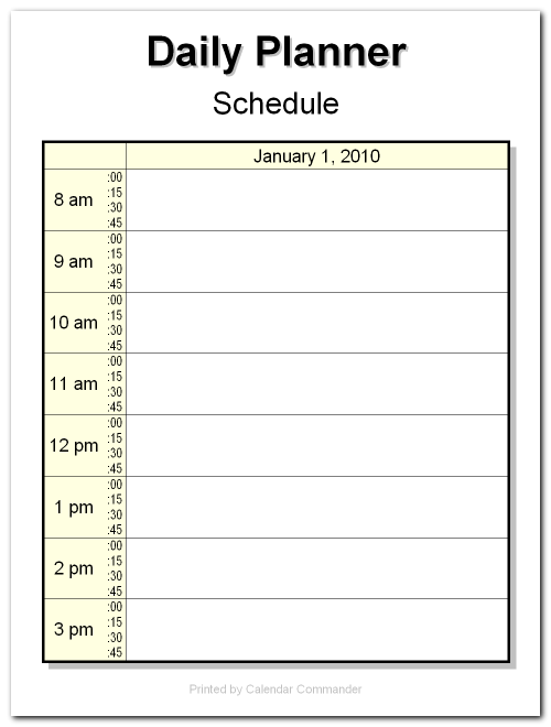 Briggs Softworks Calendar Commander Sample Calendars